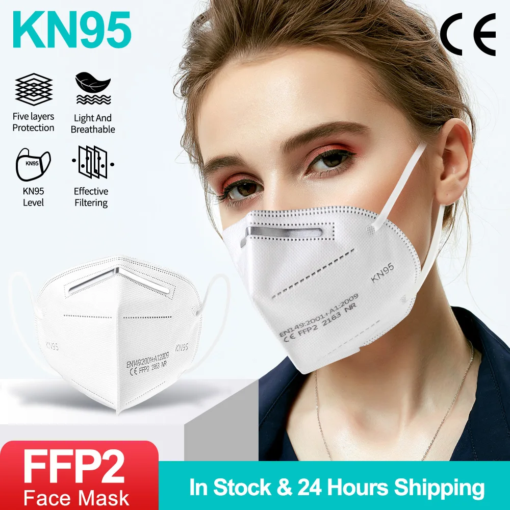 

Маски KN95 многоразовые, 5 слоев, FFP2MASK CE Mascherine FFP2 Mascarillas FPP2 Homologada, защитная маска для взрослых FFP 2