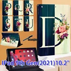 Чехол для планшета с инициалом имени для Apple IPad 9 10,2 дюйма, защитный кожаный чехол-подставка 9-го поколения 2021