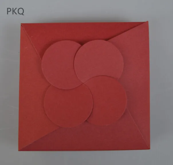 50 шт. милый клевер Крафт бумага коробка для конфет красный картон свадебные