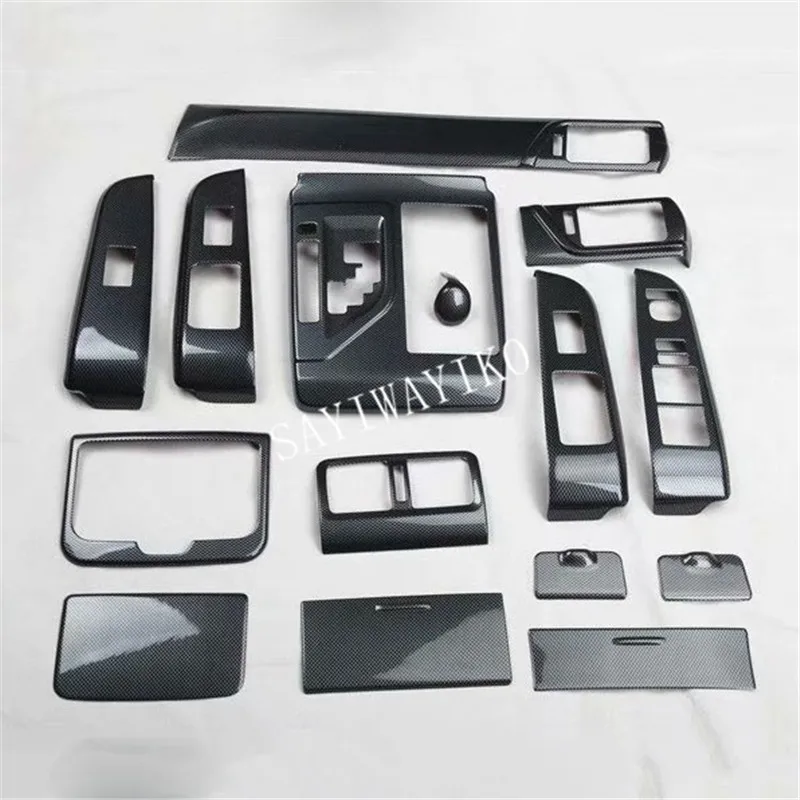 

15pcs/set ABS Carbon Fiber Automotive Interior For Toyota Camry 2012 2013 2014 2015 LHD car accessories