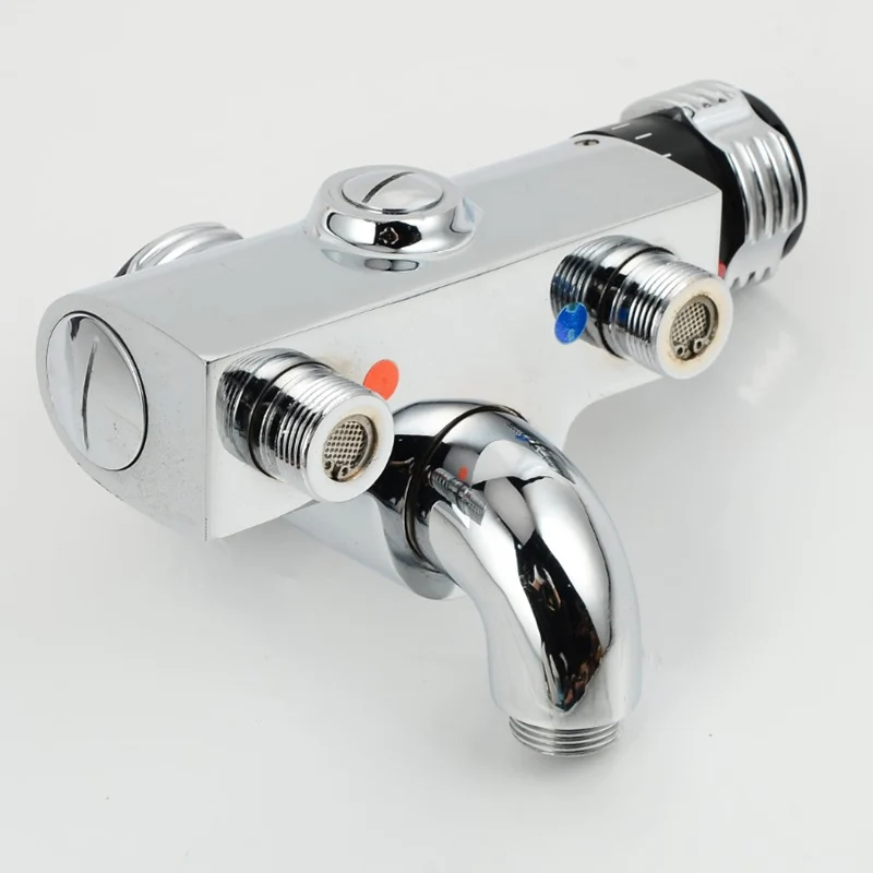 Настенный термостатический смеситель для душа ванной комнаты горячей и холодной