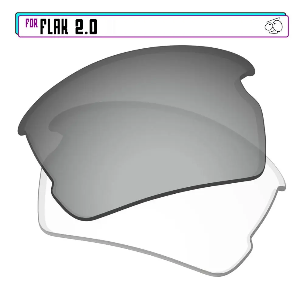 EZReplace Polarized Replacement Lenses for - Oakley Flak 2.0 Sunglasses - Eclipse Photochromic