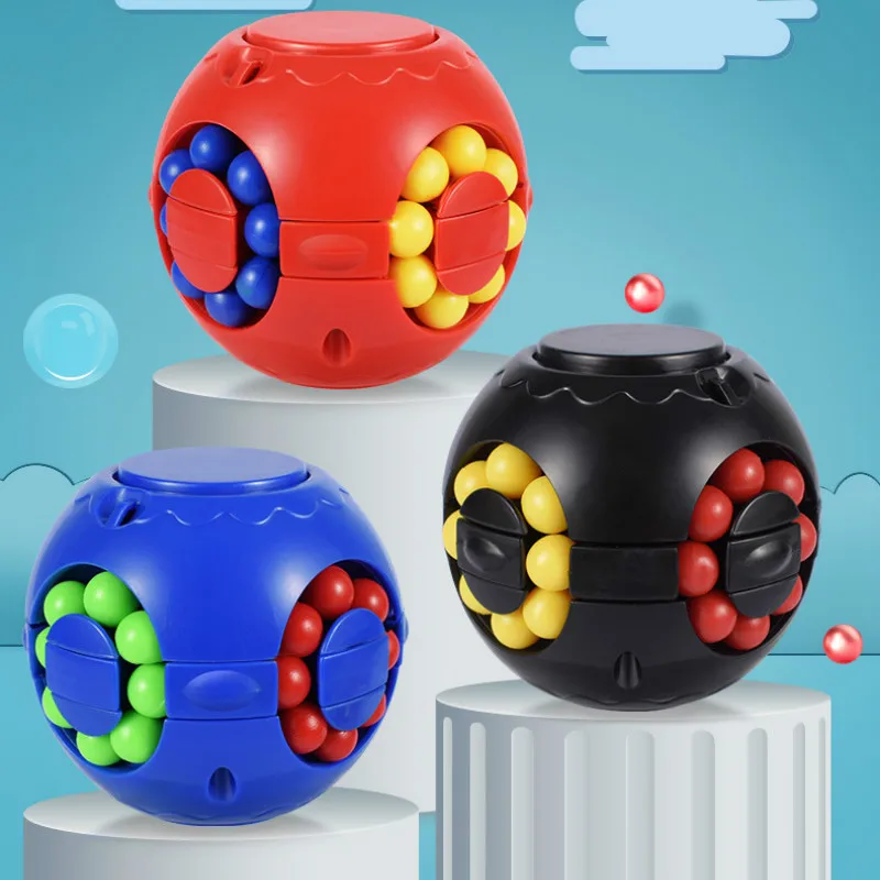 

Little Magic Bean Creative Gyro Colorful Magic Cube Fingertip Gyroscope Stress Relief Cube Children's Educational Toys
