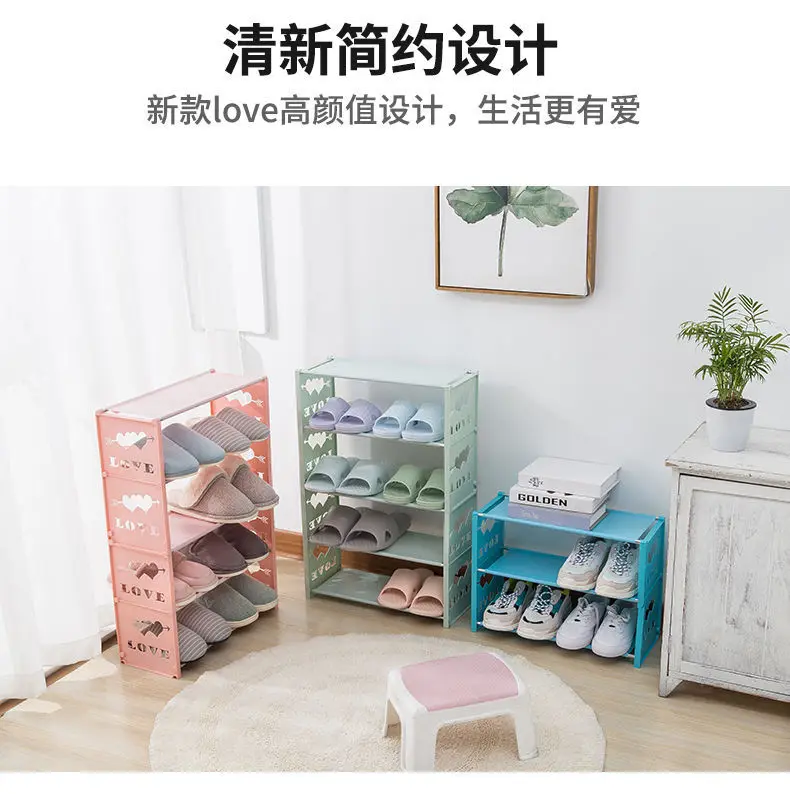 Мини-мебель Простая Стойка для обуви многослойная сборка шкаф хранения в форме