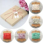 Хлопковая нить ручной работы сделай сам, 1 рулон, 10 метров, веревка высокого качества, красная, белая веревка для висячих карт, подарочная упаковка, шпагат, веревка, шнур