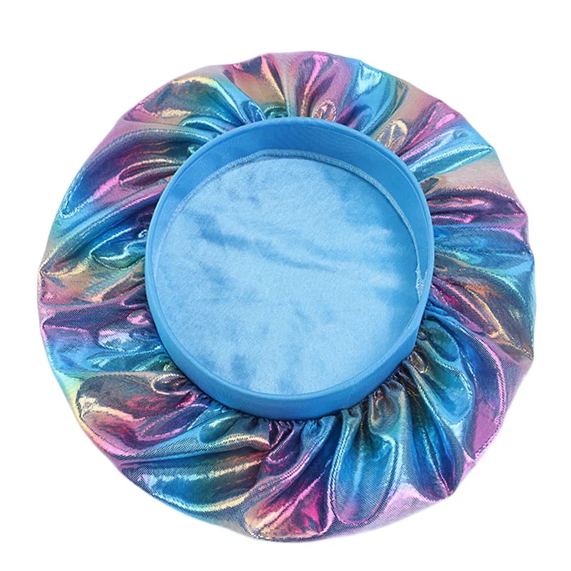 Детская Лазерная шапочка для сна в ночное время атласная эластичная с широкими