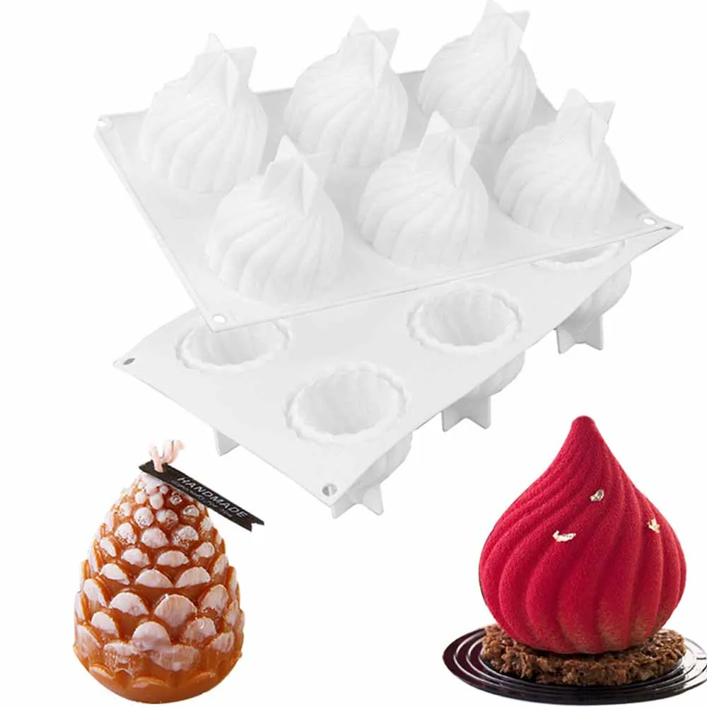 

3D Pine Cones Onions Head Silicone Mold For DIY Soy Wax Candles Aromatherapy Making Handmade Soap Plaster Cake Decoration Moulds
