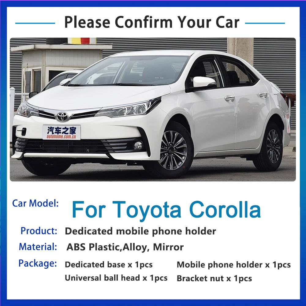 car mobile phone holder for toyota corolla e160 e170 2017 2018 telephone bracket accessories for iphone huaweis free global shipping