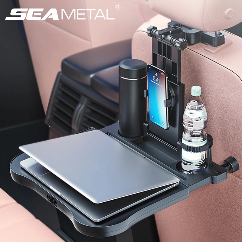 Car Seat Back Foldable Tray for Food Drink Laptop Hanging Table Auto Seatback Desk With Cup&ampPhone Holder Interior Accessorie |