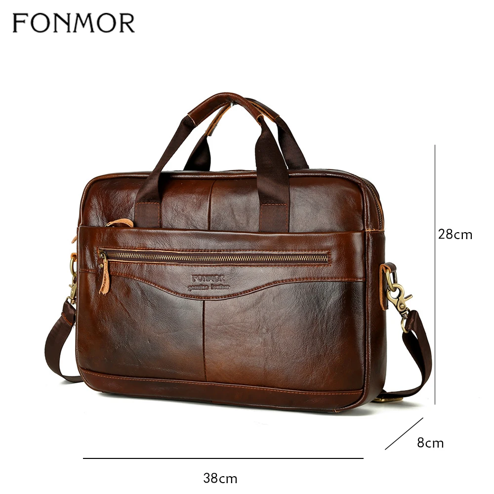 Fonmor мужской портфель сумка для ноутбука через плечо сумки коричневые дорожные из