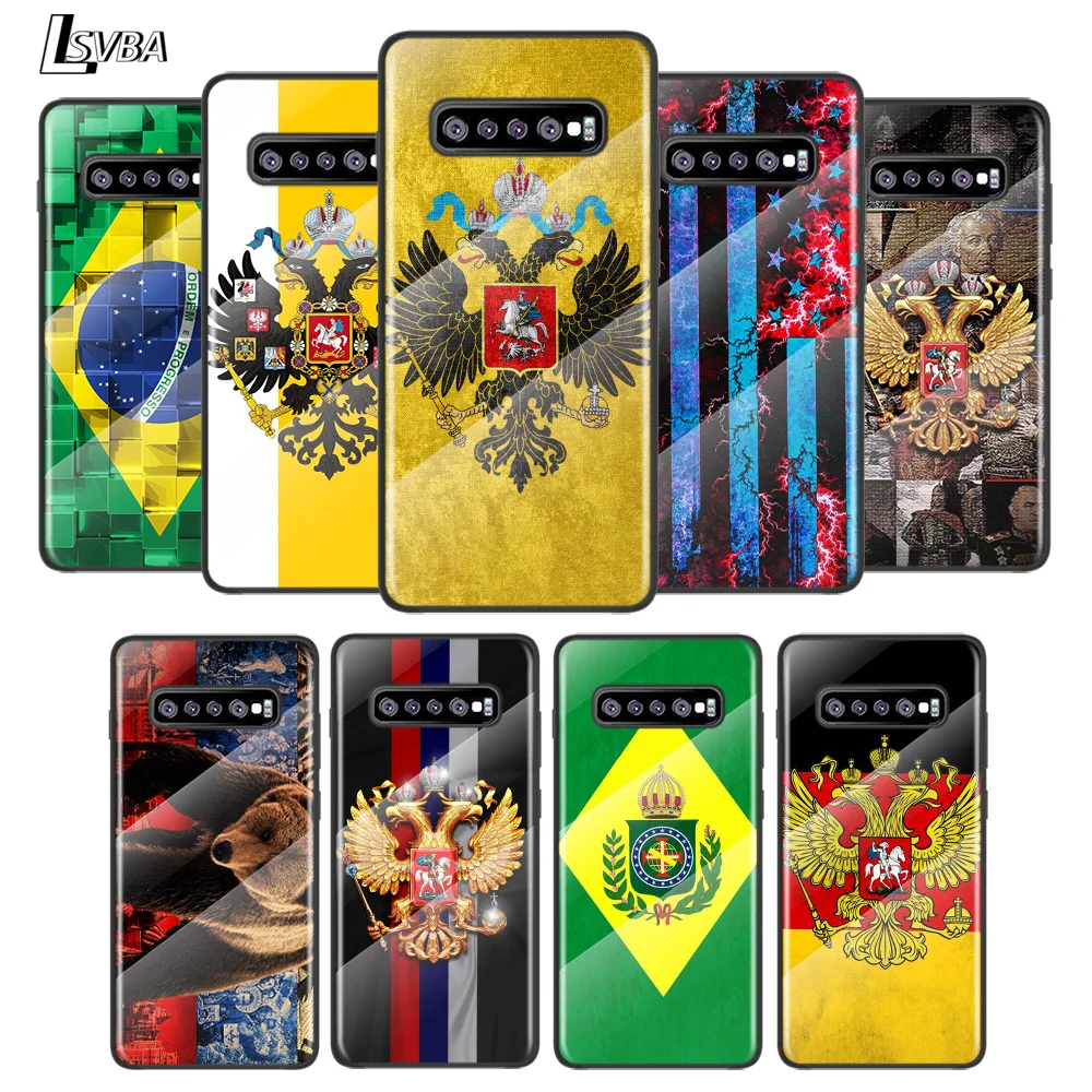 

Fashion Flags World For Samsung Galaxy S21 Ultra Plus 5G M51 M31 M21 Tempered Glass Cover Shell Luxury Phone Case