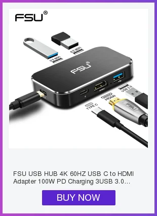 FUS type-c 3,0-HDMI кард-ридер концентратор адаптер Поддержка 4K для нового Macbook Chromebook Pixel Surface Pro 4