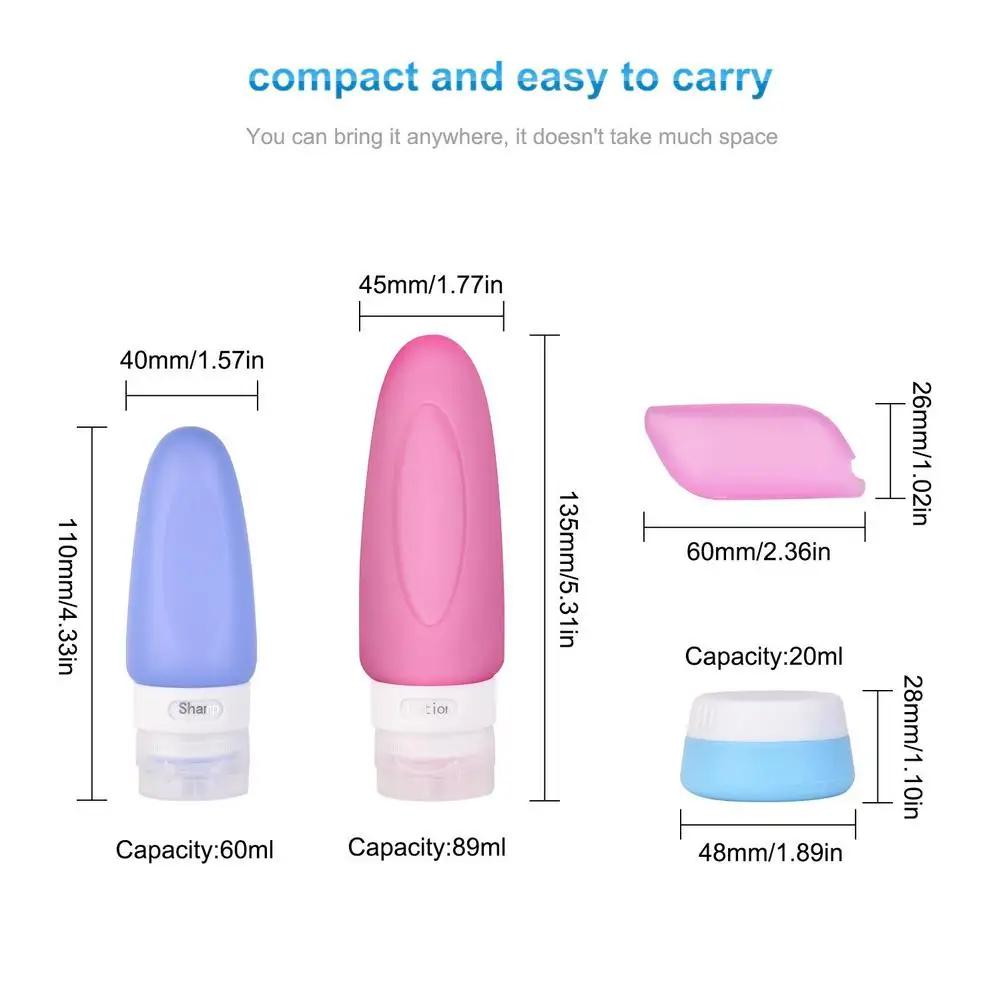 4/8/10 шт. Портативный Мини силиконовая бутылка лосьон для путешествий точек