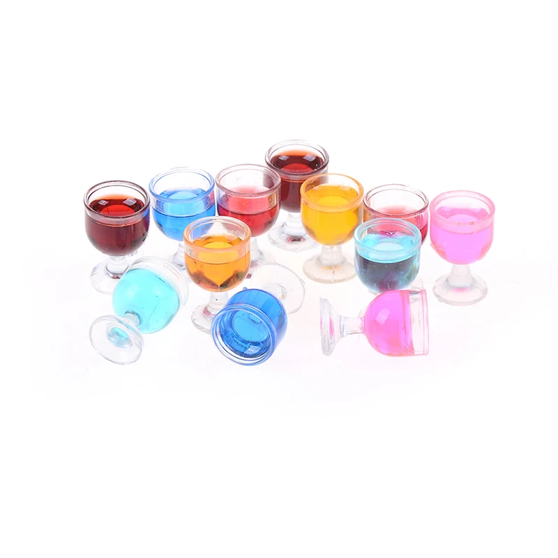 2 шт. мини-чашка красного вина имитация мебели бокал для украшения кукольного