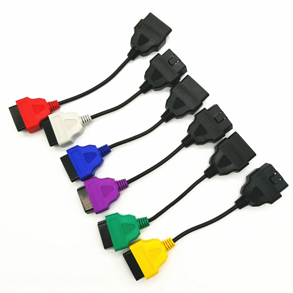 

for Fiat for LANCIA Support Multi-Model 6 Color Auto OBD2 Connector Diagnostic Adapter Cable for MultiECUScan and FiatECUScan