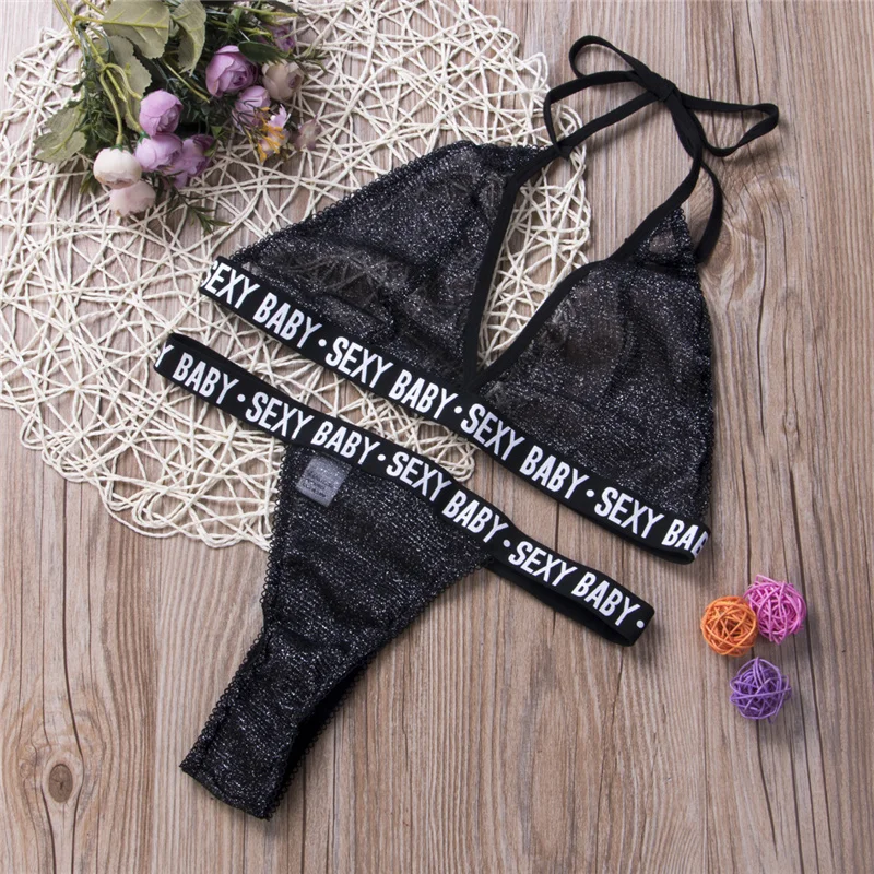 

Женское сексуальное нижнее белье, черное кружевное платье, стринги, нижнее белье, комбинация, комплект одежды для сна