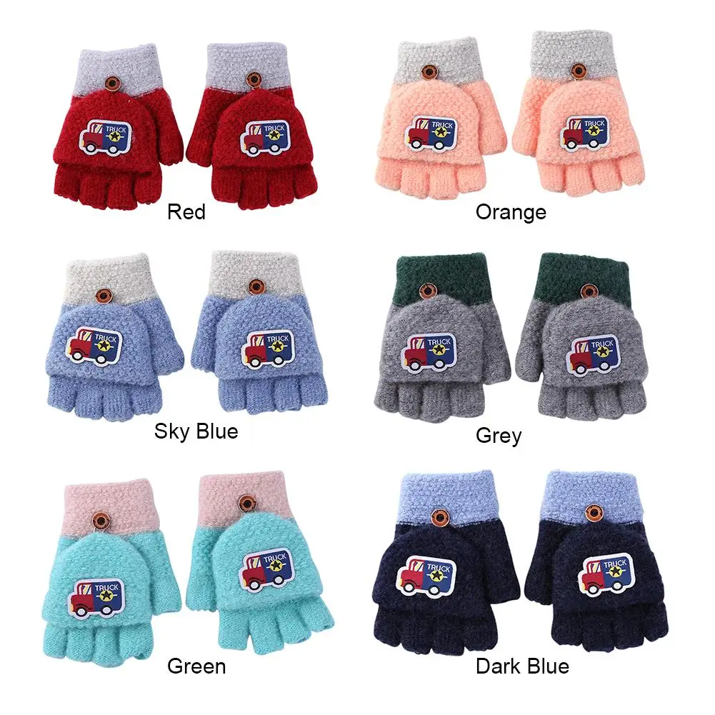 

Leisure 2pcs Boys Girls Gloves Warm Kids Mittens Thicken High-quality Delicate Breathable Soft Surface Stretch Ski Gloves