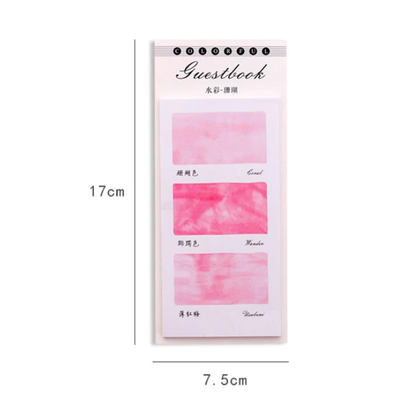 1 шт красочный сон акварель Блокнот Бумага бумаги для заметок на клейкой основе