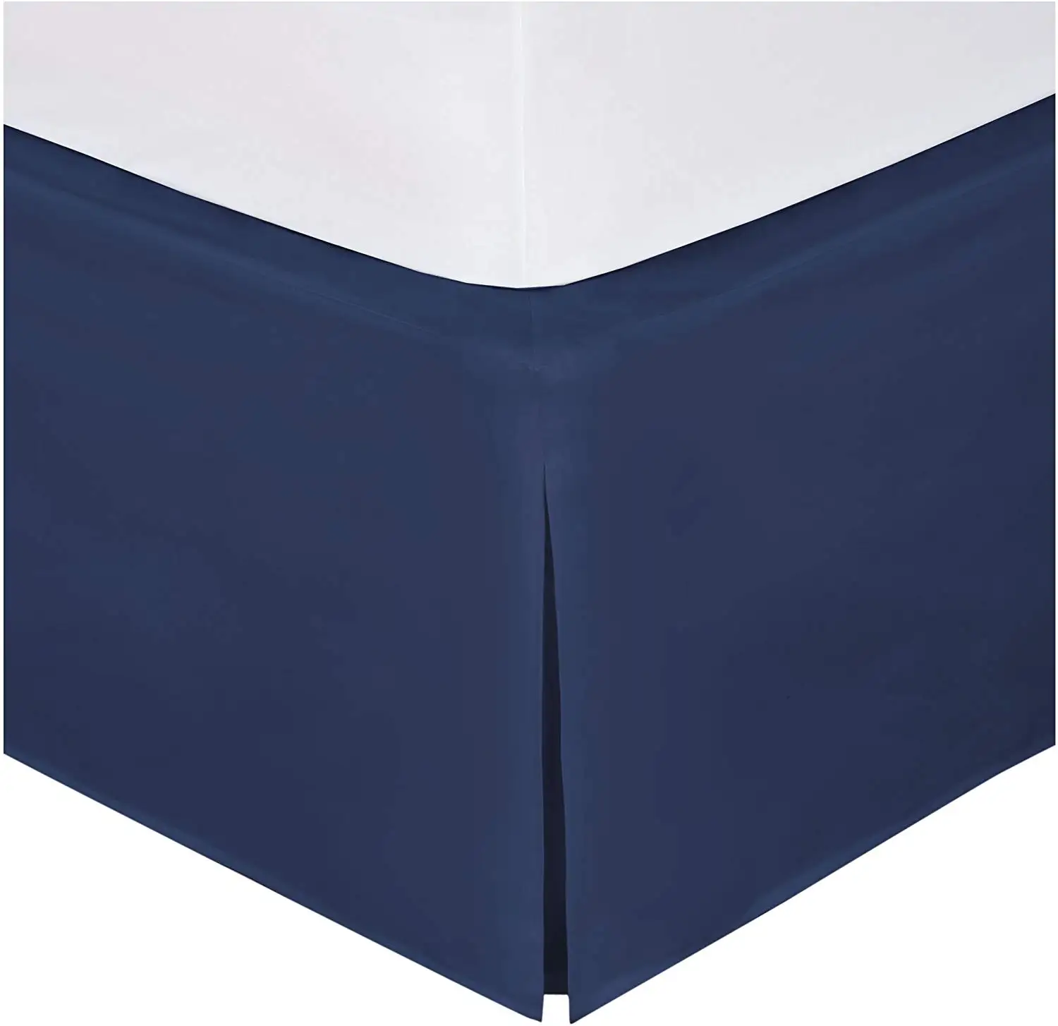 Top Selling Well Made Europe Style Pleated Tailored Ruffles lBed Skirt Soft Premium Microfiber Fabric 35cm Deep (Navy Blue) |