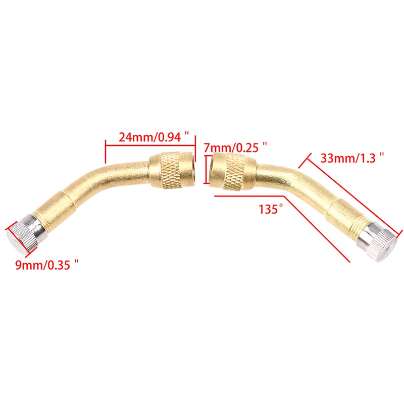 Новинка латунный удлинитель клапана шины колеса на 45/90/135 градусов удлинительная