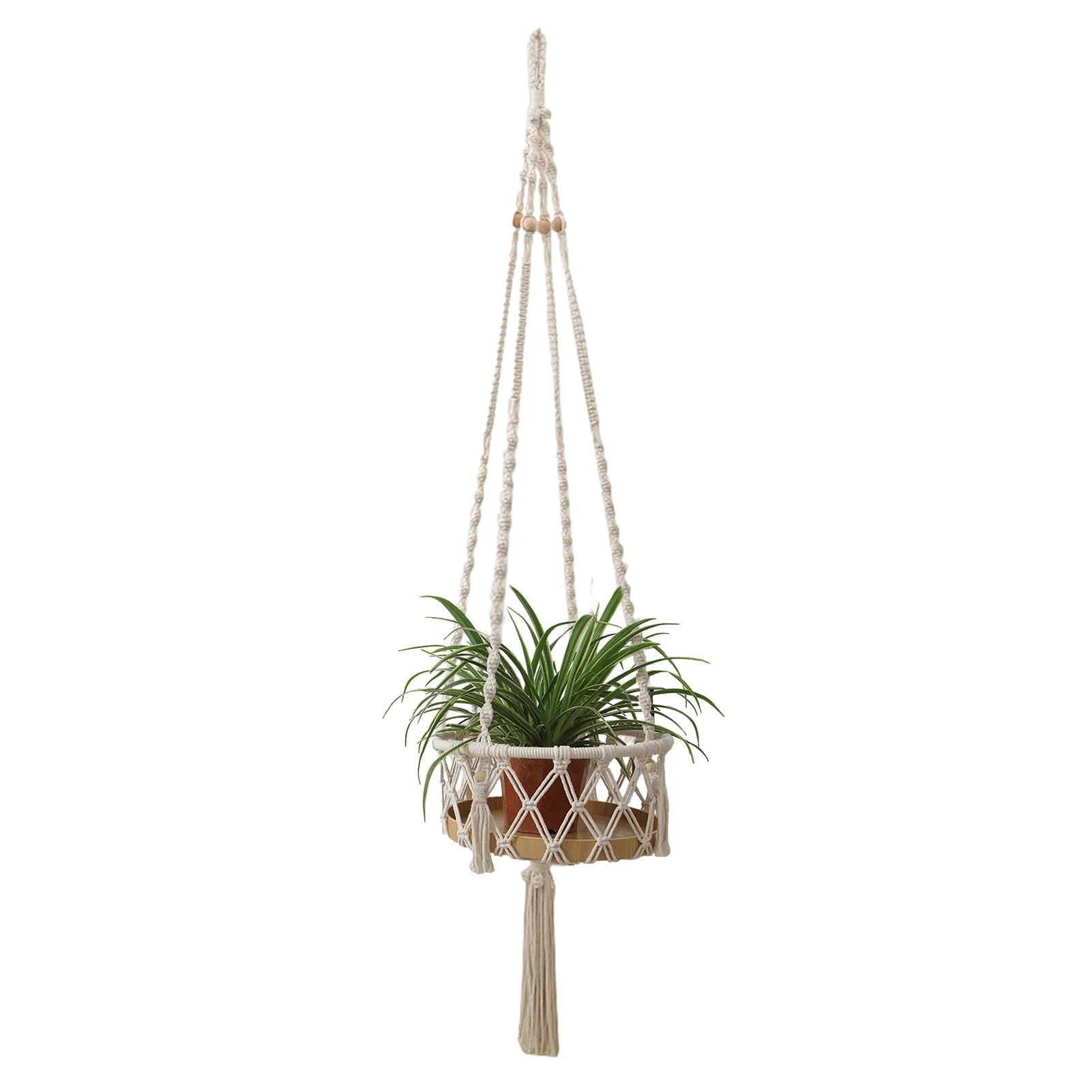 

Boho Style Hanging Plant Hanger Indoor Handmade Pot Holder Basket for wall decoration countyard garden