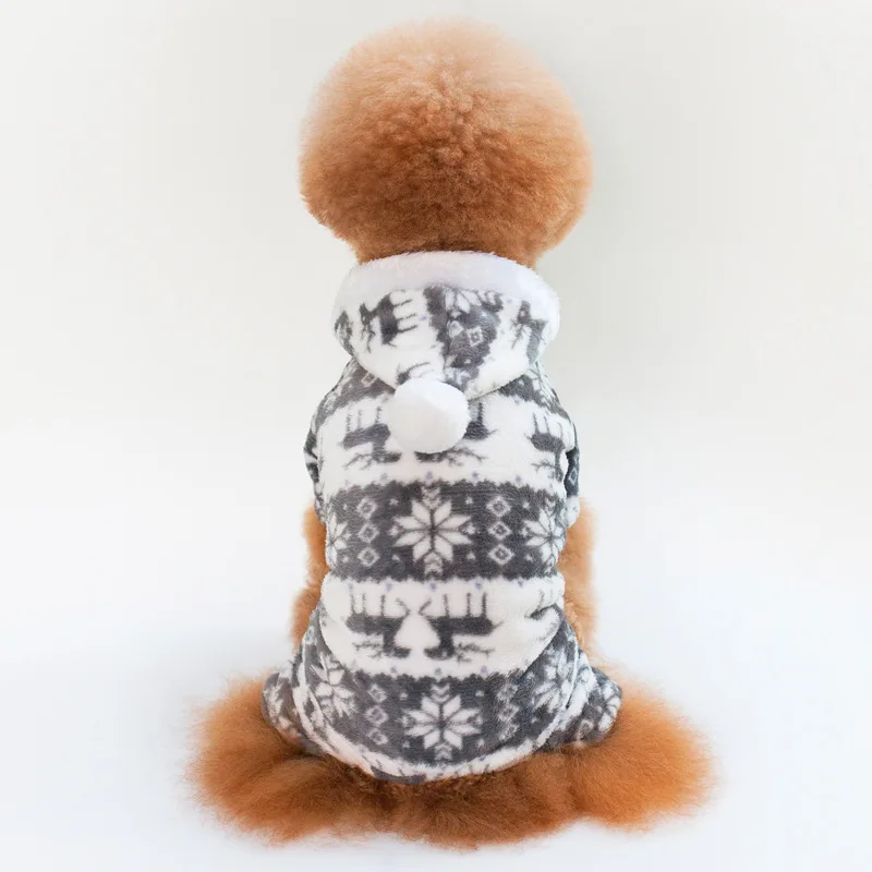 

100% Cotton Print Pet Dog Cat Warm Clothes Puppy Kitten Jumpsuit Hoodie Coat Doggy Apparel Keep Winter Dog Clothes Pet Clothes