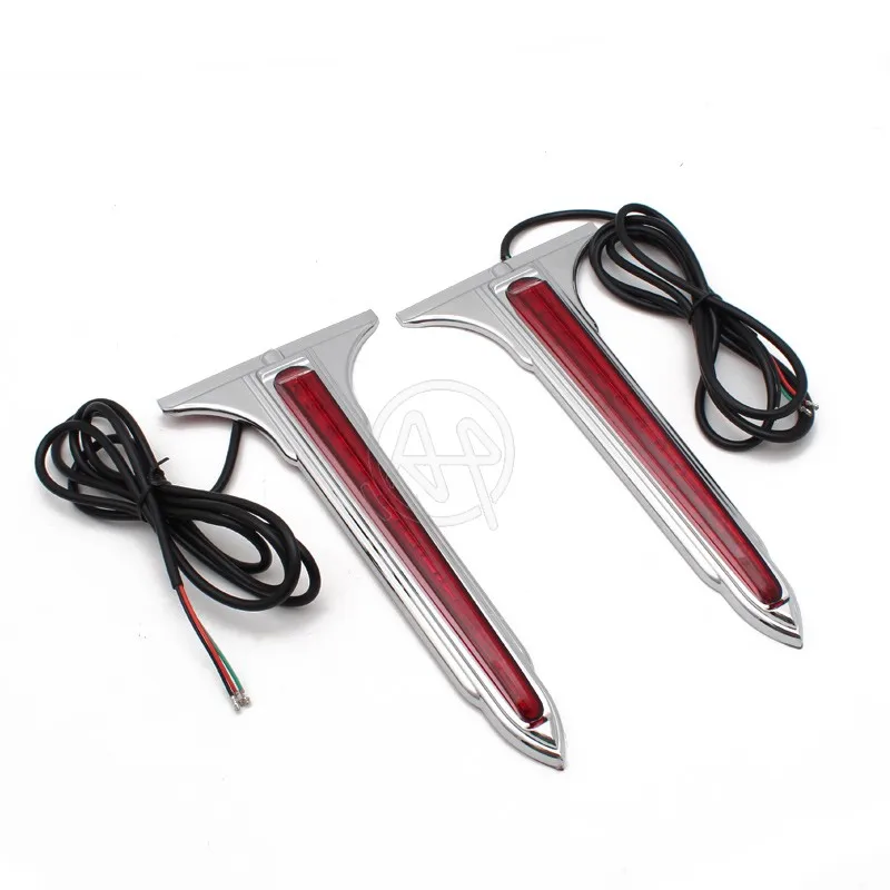 1 комплект Хромированный Светодиодный фонарь на танкетке задний Предупреждение