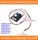 Беспроводная Wi-Fi-карта MINI PCI-E для BCM943602CDP BCM94331CSAX BCM94331CD с кабелем Bluetooth 1,25 мм1,0 мм для mac promacbook Pro