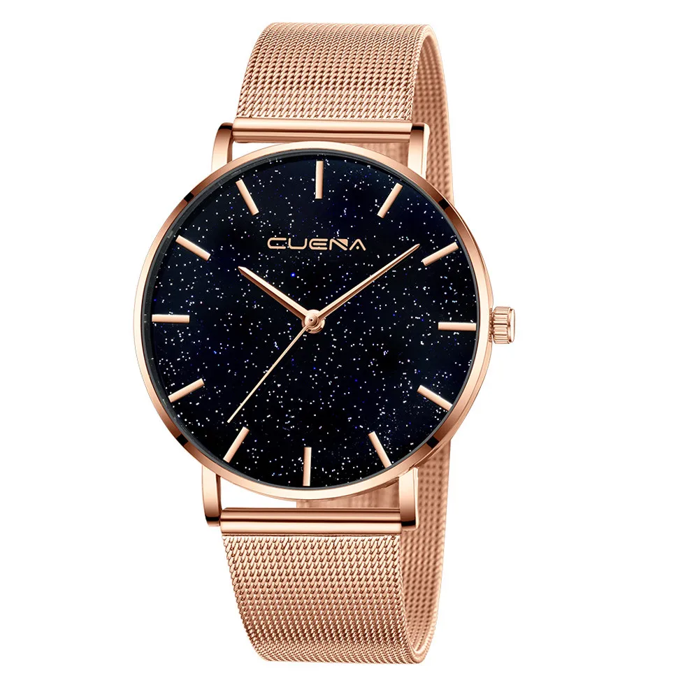 Женские часы модные reloj mujer мраморная нержавеющая сталь Ремешок кварцевые