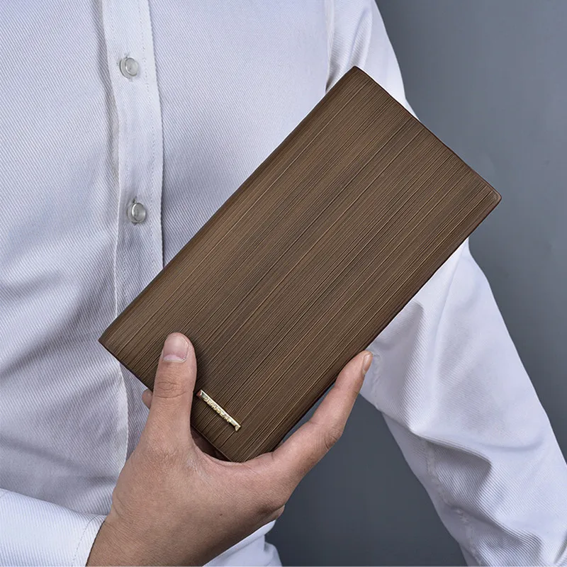 

Wallet Men's Long Korean Youth Business Men's Wallet Multi-card Wooden Grain Student Soft Wallet Wallet K3215