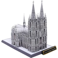 germany cologne cathedral diy 3d paper model building kit cardboard art crafts child educational puzzle toys