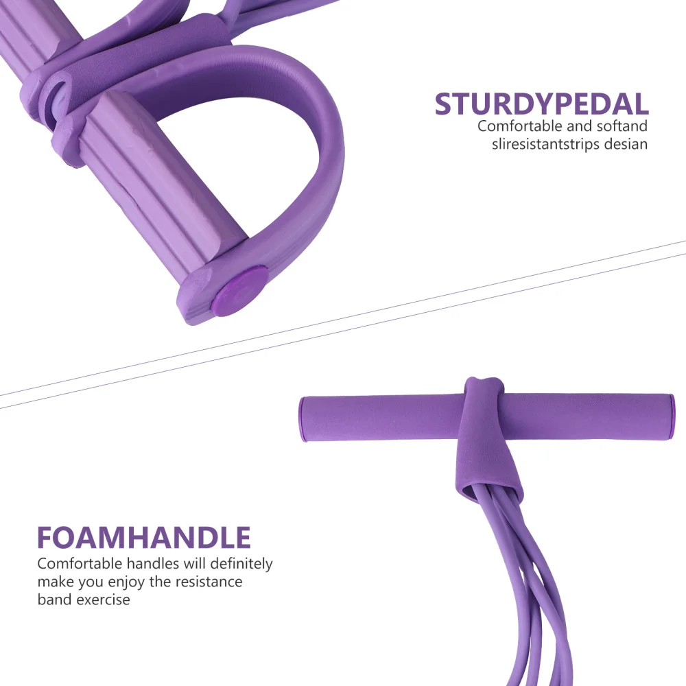 

1PC 4 Tube Health Belly Fitness Rope Resistance Bands Workout Bands (Random Color)