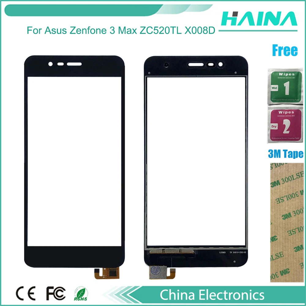 Сенсорный экран 3 шт. дигитайзер переднее стекло сенсорная панель сенсор для Asus