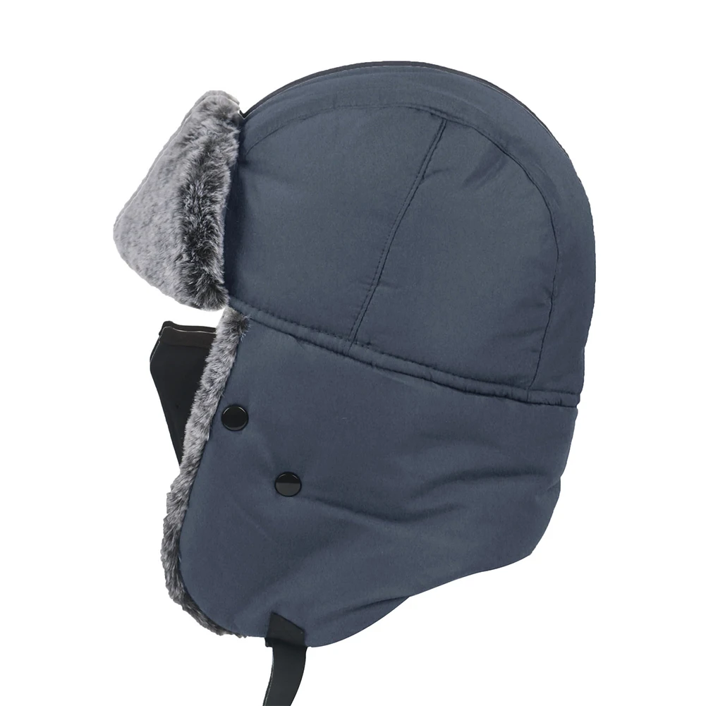 

Windproof Thickened Bomber Hat Men Women Soft Outdoor Sports Cycling Trooper Warm Winter With Ear Flap Faux Fur Hiking Ski