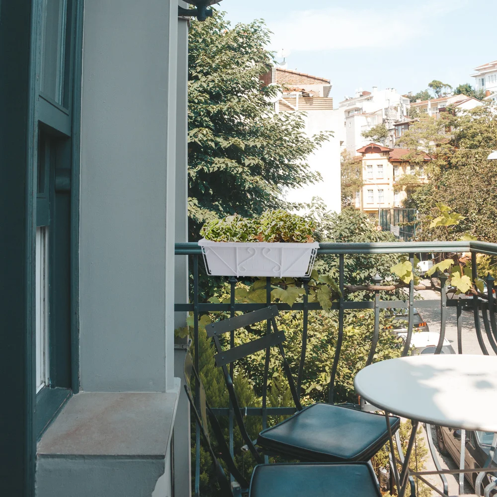 

1 Set Fence Flowerpot Hanging Rack Balcony Planting Flowerpot Plant Display Rack