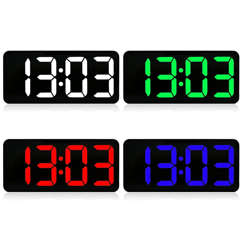 Зеркальные часы-будильник светодиодный цифровой Дисплей электронные время