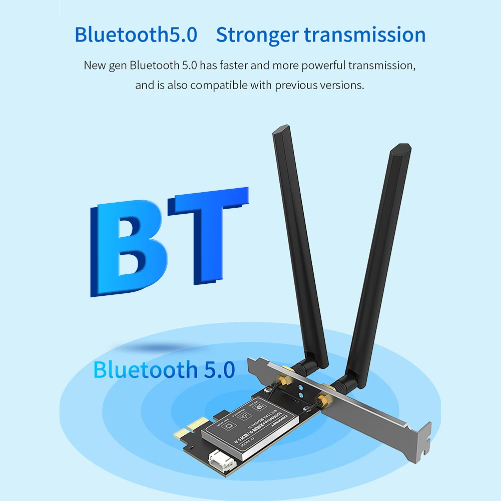 COMFAST AX200 PCIE X1 Dual Band Беспроводной сетевая карта 2 4 ГГц Wi Fi 5 Bluetooth 0 6 адаптер приемник