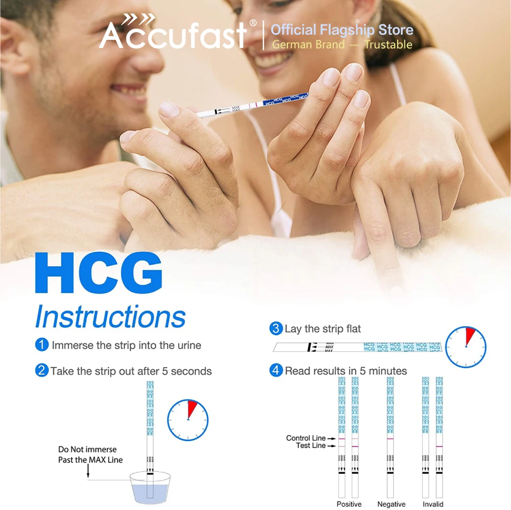 ACCUFAST 100 шт. HCG тест-полоски для беременности с мочи чашек более 100% точность тесты
