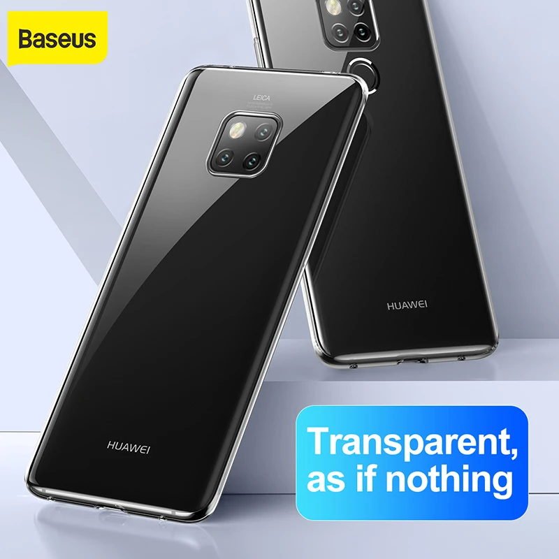 Простой защитный чехол Baseus для HUAWEI Mate 20 Pro высококачественный прозрачный
