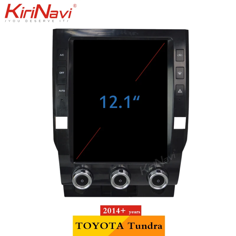 KiriNavi вертикальный экран Tesla стиль 12," Android 8,1 автомобильный dvd-плеер для Toyota Tundra автомобильный Радио авто gps навигация