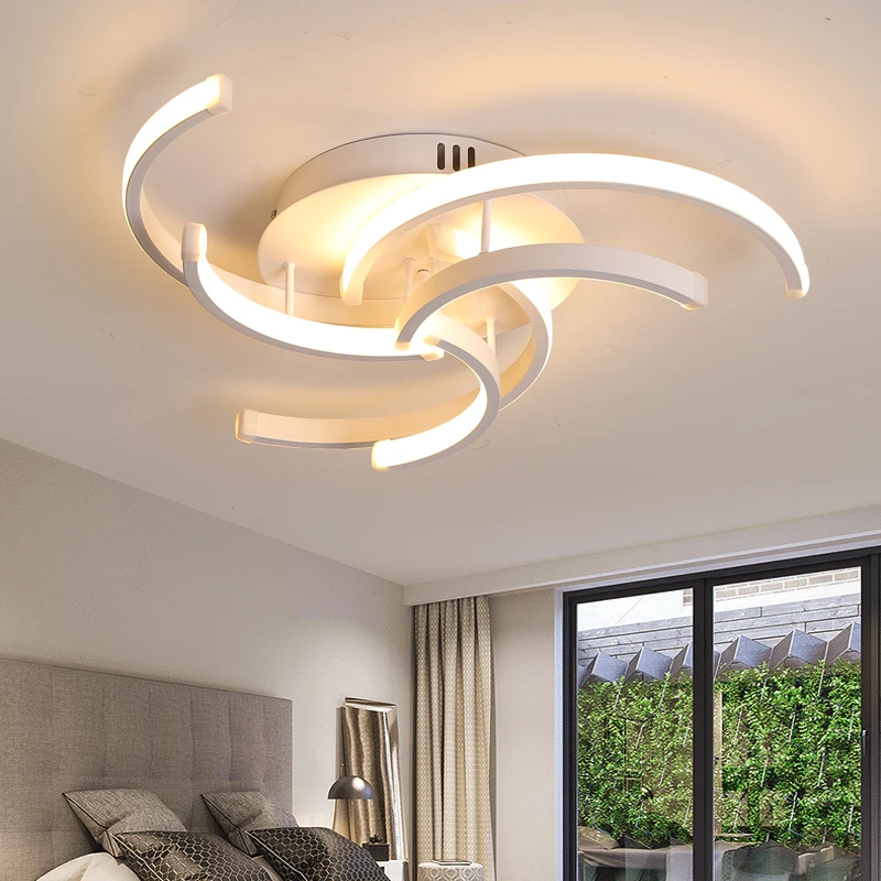 

LICAN Modern LED Ceiling Chandelier Lighting Lustre Avize Chandeliers Led for Living Bedroom Living Room Home Decor White Iron