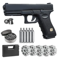 pistolet hfc replica g17 and green gasgun bullet converter 5 co2 bullets and pack of 500ct lead pellets deco metal wall sign
