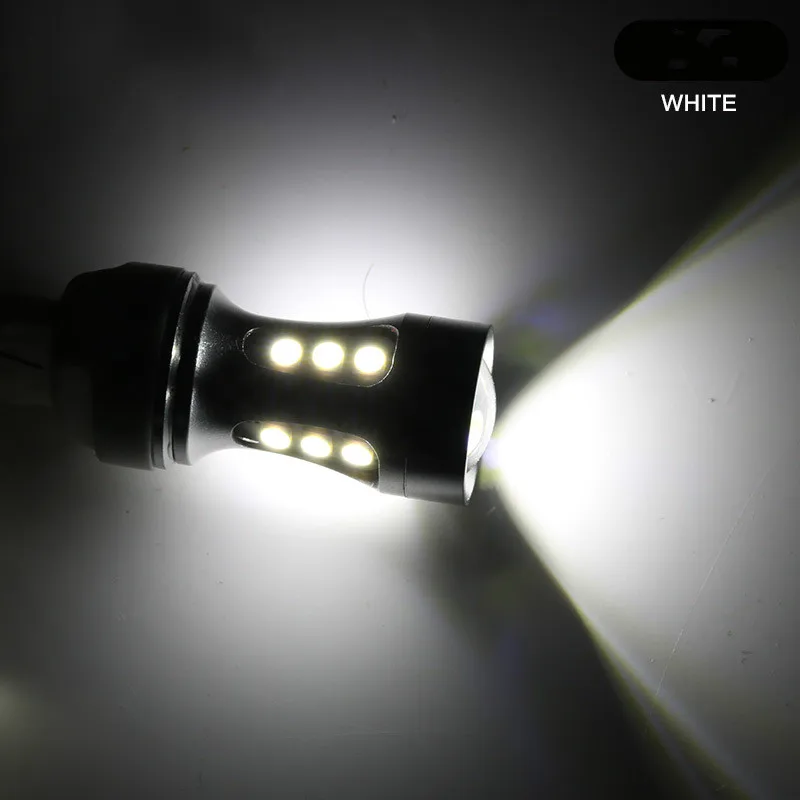 10 шт. P21W BA15S 1156 18 Вт 18SMD светодиодный Белый чип 3030 1157 7443 T15 Автомобильные стоп