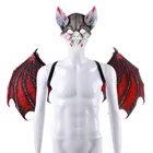 Женский костюм, фетровый Уникальный костюм летучей мыши вампира, костюм аниме, дьявол, крылья Хэллоуина