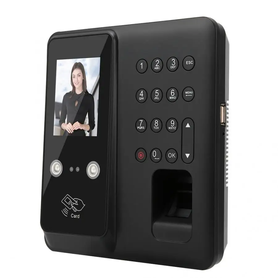 125 дюйма TFT TCP/IP 100 кГц идентификация по отпечатку пальца лица RFID карта Пароль