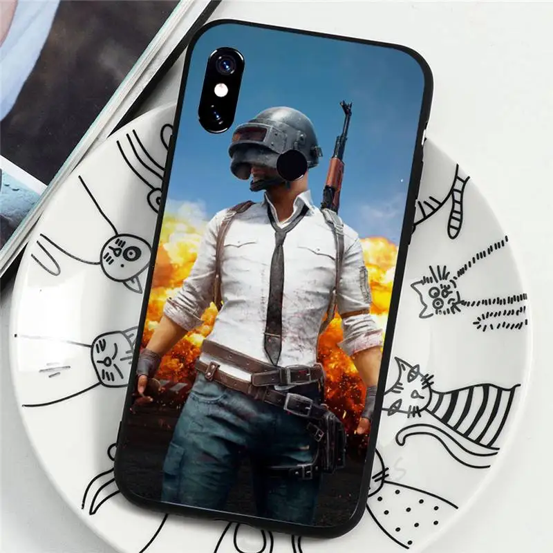 

hot game pubg gun funda coque cover Phone Case For Xiaomi Redmi note 7 8 9 t k30 max3 9 s 10 pro lite