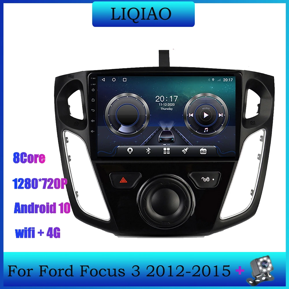 

Android 10 2Din Car Play Stereo Audio Radio For Ford Focus 2012-2015 WIFI 4G 6GB+128GB Mirror Link AI Voice Control BT Bluetooth