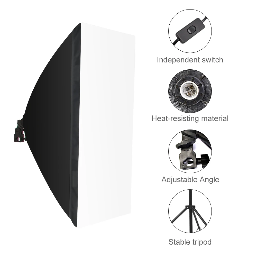 Софтбокс для фотосъемки 50x70 см с держателем лампы софтбокс аксессуары фото