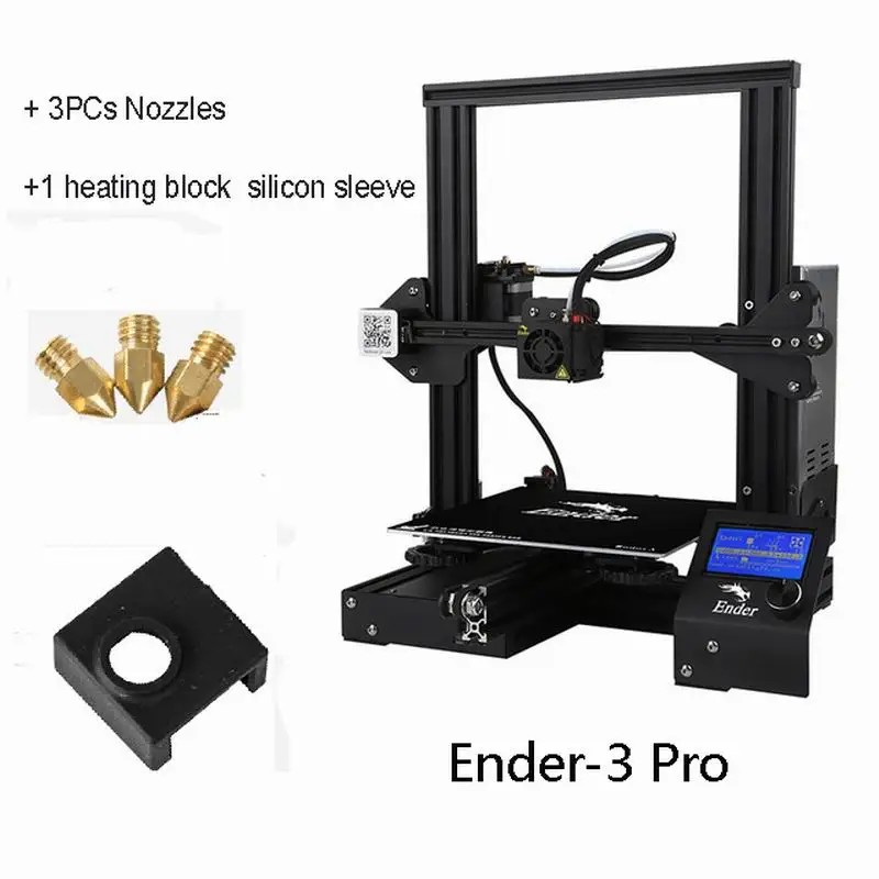 Creality DIY 3d принтер Новая мода Ender-3/3Pro/3X с 3 насадками/2PLA/Силиконовые Экономичные