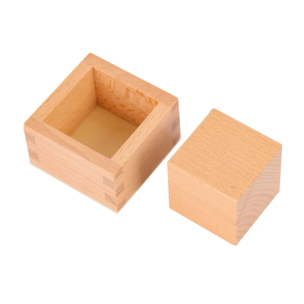 Монтессори 3D предметы фитинги упражнения куб и коробка раннее образование